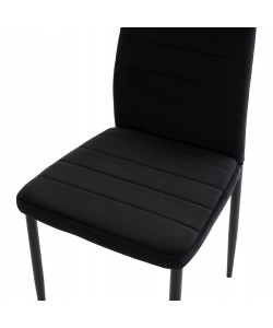 ΣΕΤ ΤΡΑΠΕΖΑΡΙΑΣ 5ΤΜΧ LADY HM21199.04 ΓΥΑΛΙ--ΜΕΤΑΛΛΟ & ΒΕΛΟΥΔΟ ΣΕ ΜΑΥΡΟ