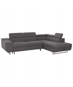 ΓΩΝΙΑΚΟΣ ΚΑΝΑΠΕΣ-ΚΡΕΒΑΤΙ ΜΕ ΑΠΟΘ.ΧΩΡΟ ENCORE HM3301.01R ΓΚΡΙ ΥΦΑΣΜΑ 285x205x90Υεκ.