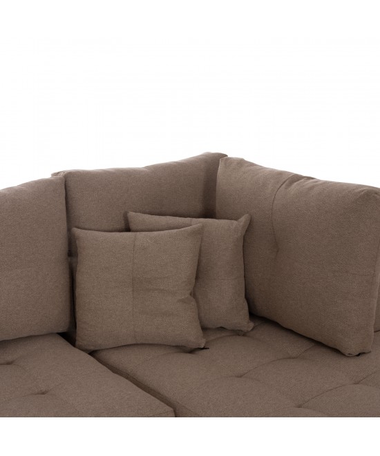 ΓΩΝΙΑΚΟΣ ΚΑΝΑΠΕΣ-ΚΡΕΒΑΤΙ ΜΕ ΑΠΟΘ.ΧΩΡΟ TRENDSTON HM3302.03R ΜΠΕΖ ΥΦΑΣΜΑ 298x177x95Υεκ