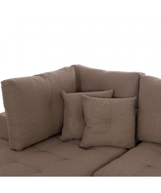 ΓΩΝΙΑΚΟΣ ΚΑΝΑΠΕΣ-ΚΡΕΒΑΤΙ ΜΕ ΑΠΟΘ.ΧΩΡΟ TRENDSTON HM3302.03L ΜΠΕΖ ΥΦΑΣΜΑ 298x177x95Υεκ