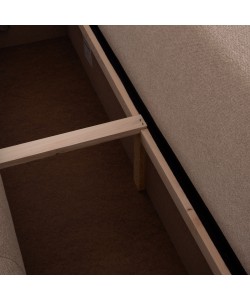 ΓΩΝΙΑΚΟΣ ΚΑΝΑΠΕΣ-ΚΡΕΒΑΤΙ ΜΕ ΑΠΟΘ.ΧΩΡΟ TRENDSTON HM3302.03L ΜΠΕΖ ΥΦΑΣΜΑ 298x177x95Υεκ