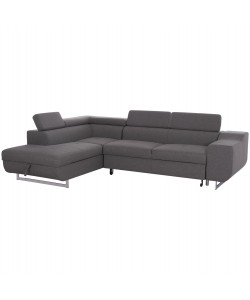 ΓΩΝΙΑΚΟΣ ΚΑΝΑΠΕΣ-ΚΡΕΒΑΤΙ ΜΕ ΑΠΟΘ.ΧΩΡΟ ENCORE HM3301.01L ΓΚΡΙ ΥΦΑΣΜΑ 285x205x90Υεκ.