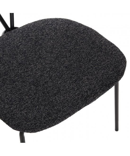 ΣΕΤ ΤΡΑΠΕΖΑΡΙΑΣ 5ΤΜΧ BROLIN HM21200 MDF TOP & ΜΕΤΑΛΛΟ ΜΑΥΡΟ-ΣΚΟΥΡΟ ΓΚΡΙ ΥΦΑΣΜΑ