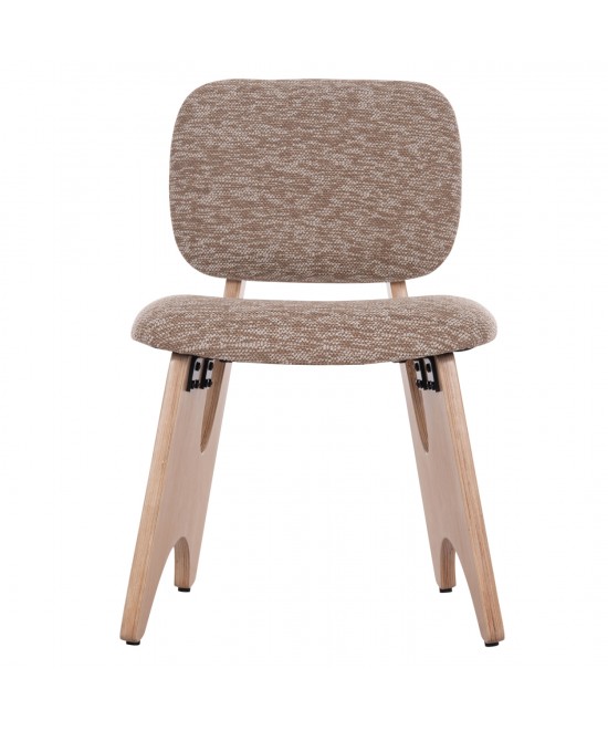 ΚΑΡΕΚΛΑ ΤΡΑΠΕΖΑΡΙΑΣ BELLISI HM18248.01 ΚΑΦΕ ΥΦΑΣΜΑ-PLYWOOD ΧΡΩΜΑ ΔΡΥΟΣ 53x56x78Υεκ.