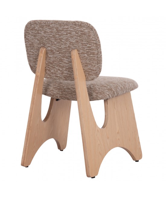 ΚΑΡΕΚΛΑ ΤΡΑΠΕΖΑΡΙΑΣ BELLISI HM18248.01 ΚΑΦΕ ΥΦΑΣΜΑ-PLYWOOD ΧΡΩΜΑ ΔΡΥΟΣ 53x56x78Υεκ.