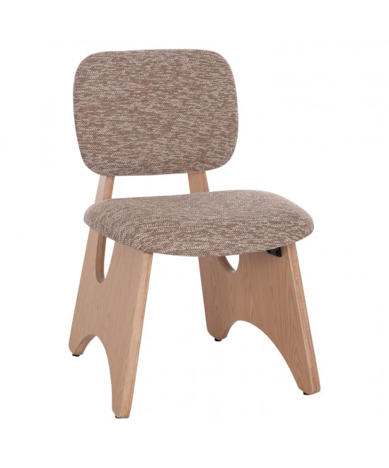 ΚΑΡΕΚΛΑ ΤΡΑΠΕΖΑΡΙΑΣ BELLISI HM18248.01 ΚΑΦΕ ΥΦΑΣΜΑ-PLYWOOD ΧΡΩΜΑ ΔΡΥΟΣ 53x56x78Υεκ.