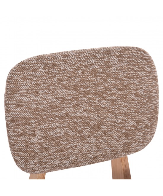 ΚΑΡΕΚΛΑ ΤΡΑΠΕΖΑΡΙΑΣ BELLISI HM18248.01 ΚΑΦΕ ΥΦΑΣΜΑ-PLYWOOD ΧΡΩΜΑ ΔΡΥΟΣ 53x56x78Υεκ.