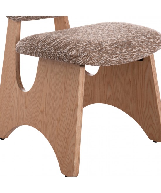 ΚΑΡΕΚΛΑ ΤΡΑΠΕΖΑΡΙΑΣ BELLISI HM18248.01 ΚΑΦΕ ΥΦΑΣΜΑ-PLYWOOD ΧΡΩΜΑ ΔΡΥΟΣ 53x56x78Υεκ.