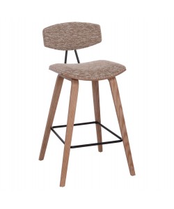 ΣΚΑΜΠΟ ΜΠΑΡ ΜΕΣ.ΥΨΟΥΣ INOVER HM9984.01 PLYWOOD ΣΕ WHITEWASH-ΚΑΦΕ ΥΦΑΣΜΑ 50x48x90Υεκ.