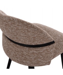 ΚΑΡΕΚΛΑ ΤΡΑΠΕΖΑΡΙΑΣ DEKKER HM18249.03 PLYWOOD ΜΑΥΡΟ--ΥΦΑΣΜΑ ΚΑΦΕ 50x60x80Υεκ.