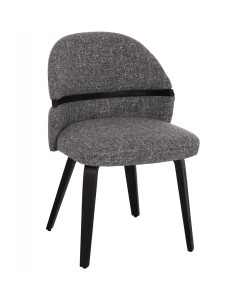 ΚΑΡΕΚΛΑ ΤΡΑΠΕΖΑΡΙΑΣ DEKKER HM18249.02 PLYWOOD ΜΑΥΡΟ--ΥΦΑΣΜΑ ΓΚΡΙ 50x60x80Υεκ.