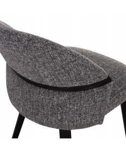 ΚΑΡΕΚΛΑ ΤΡΑΠΕΖΑΡΙΑΣ DEKKER HM18249.02 PLYWOOD ΜΑΥΡΟ--ΥΦΑΣΜΑ ΓΚΡΙ 50x60x80Υεκ.