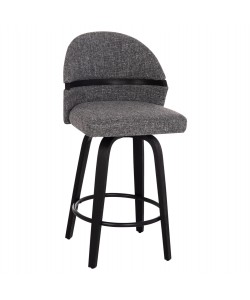 ΣΚΑΜΠΟ ΜΠΑΡ ΠΕΡΙΣΤΡΕΦΟΜΕΝΟ DEKKER HM18250.03 PLYWOOD ΜΑΥΡΟ--ΥΦΑΣΜΑ ΓΚΡΙ 48x54x96Υεκ.