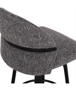 ΣΚΑΜΠΟ ΜΠΑΡ ΠΕΡΙΣΤΡΕΦΟΜΕΝΟ DEKKER HM18250.03 PLYWOOD ΜΑΥΡΟ--ΥΦΑΣΜΑ ΓΚΡΙ 48x54x96Υεκ.