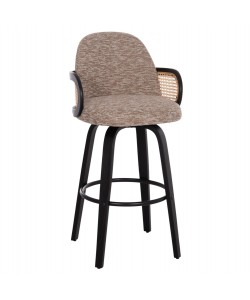 ΣΚΑΜΠΟ ΜΠΑΡ ΠΕΡΙΣΤΡΕΦΟΜΕΝΟ BECKER HM18251.03 PLYWOOD ΜΑΥΡΟ--ΚΑΦΕ ΥΦΑΣΜΑ 50x52x100Υ