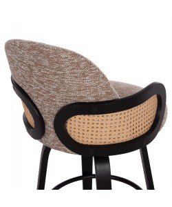 ΣΚΑΜΠΟ ΜΠΑΡ ΠΕΡΙΣΤΡΕΦΟΜΕΝΟ BECKER HM18251.03 PLYWOOD ΜΑΥΡΟ--ΚΑΦΕ ΥΦΑΣΜΑ 50x52x100Υ