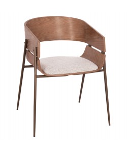 ΠΟΛΥΘΡΟΝΑ KRILL HM18254.01 PLYWOOD ΣΕ WHITEWASH--ΜΕΤΑΛΛΟ ΣΕ ΧΑΛΚΙΝΟ 55,5x55x72Υεκ.