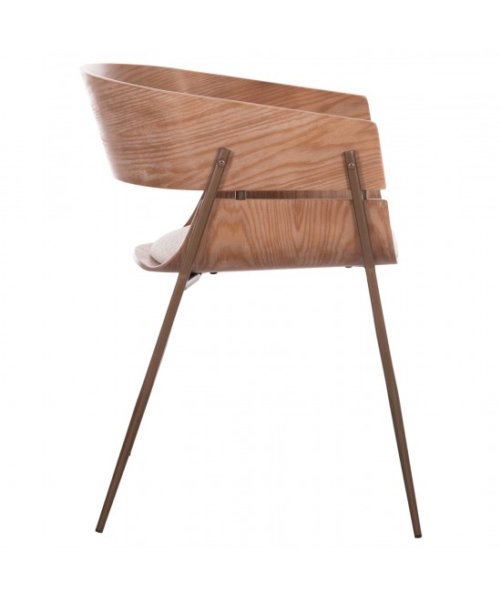 ΠΟΛΥΘΡΟΝΑ KRILL HM18254.01 PLYWOOD ΣΕ WHITEWASH--ΜΕΤΑΛΛΟ ΣΕ ΧΑΛΚΙΝΟ 55,5x55x72Υεκ.