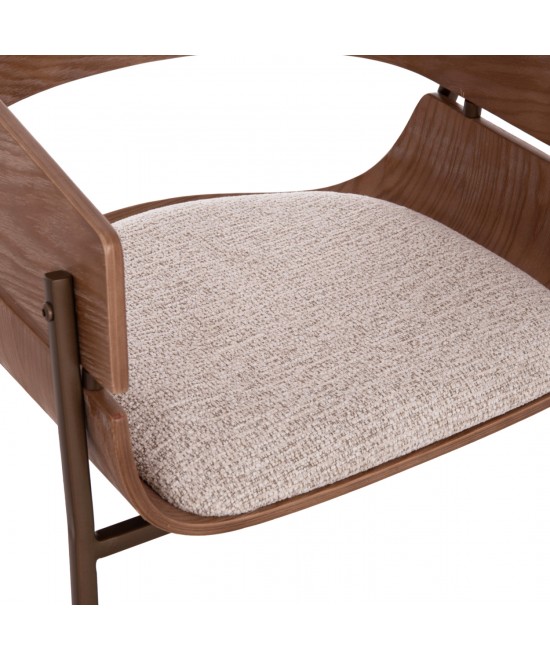 ΠΟΛΥΘΡΟΝΑ KRILL HM18254.01 PLYWOOD ΣΕ WHITEWASH--ΜΕΤΑΛΛΟ ΣΕ ΧΑΛΚΙΝΟ 55,5x55x72Υεκ.