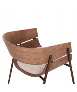 ΠΟΛΥΘΡΟΝΑ KRILL HM18254.01 PLYWOOD ΣΕ WHITEWASH--ΜΕΤΑΛΛΟ ΣΕ ΧΑΛΚΙΝΟ 55,5x55x72Υεκ.