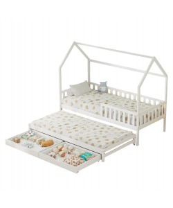 ΠΑΙΔΙΚΟ ΚΡΕΒΑΤΙ 3 ΣΕ 1 PHYLLIS HM723.03 ΞΥΛΟ ΠΕΥΚΟΥ ΛΕΥΚΟ 206x97x166Υεκ.