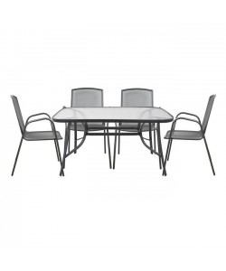 ΣΕΤ ΤΡΑΠΕΖΑΡΙΑ 5ΤΜΧ ΤΡΑΠΕΖΙ ΓΚΡΙ & 4 ΚΑΡΕΚΛΕΣ ΠΟΛΥΘΡΟΝΕΣ ΑΝΘΡΑΚΙ