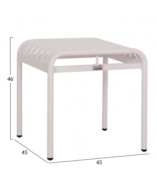 ΣΚΑΜΠΟ ΑΛΟΥΜΙΝΙΟΥ RACHEL HM6340.02 ΛΕΥΚΟ 45x45x46Υεκ.