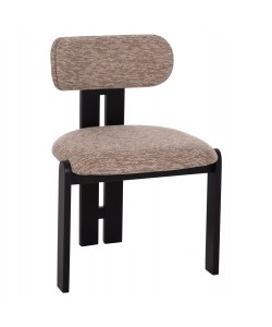 ΚΑΡΕΚΛΑ ΤΡΑΠΕΖΑΡΙΑΣ KARVO HM18252.03 ΚΑΦΕ ΥΦΑΣΜΑ--ΞΥΛΟ ΣΕ ΜΑΥΡΟ 57x50x78,5Υεκ.