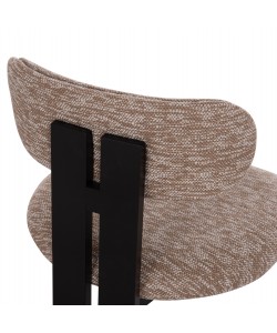 ΚΑΡΕΚΛΑ ΤΡΑΠΕΖΑΡΙΑΣ KARVO HM18252.03 ΚΑΦΕ ΥΦΑΣΜΑ--ΞΥΛΟ ΣΕ ΜΑΥΡΟ 57x50x78,5Υεκ.