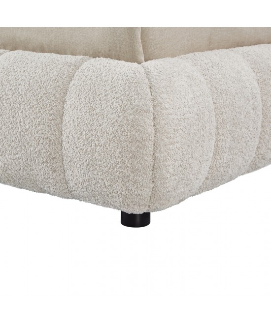 ΚΡΕΒΑΤΙ ΜΕ ΑΠΟΘ.ΧΩΡΟ MOLEN HM730.03 ΜΠΕΖ ΜΠΟΥΚΛΕ ΥΦΑΣΜΑ--ΓΙΑ ΣΤΡΩΜΑ 160x200εκ