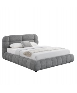 ΚΡΕΒΑΤΙ ΜΕ ΑΠΟΘ.ΧΩΡΟ MOLEN HM730.01 ΓΚΡΙ ΜΠΟΥΚΛΕ ΥΦΑΣΜΑ--ΓΙΑ ΣΤΡΩΜΑ 160x200εκ