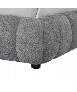 ΚΡΕΒΑΤΙ ΜΕ ΑΠΟΘ.ΧΩΡΟ MOLEN HM730.01 ΓΚΡΙ ΜΠΟΥΚΛΕ ΥΦΑΣΜΑ--ΓΙΑ ΣΤΡΩΜΑ 160x200εκ