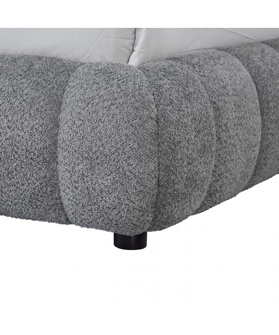 ΚΡΕΒΑΤΙ ΜΕ ΑΠΟΘ.ΧΩΡΟ MOLEN HM730.01 ΓΚΡΙ ΜΠΟΥΚΛΕ ΥΦΑΣΜΑ--ΓΙΑ ΣΤΡΩΜΑ 160x200εκ