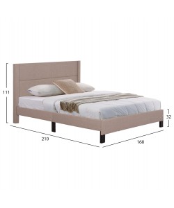 ΚΡΕΒΑΤΙ TRILLOP HM666.15 ΜΠΕΖ ΥΦΑΣΜΑ ΓΙΑ ΣΤΡΩΜΑ 160X200εκ.