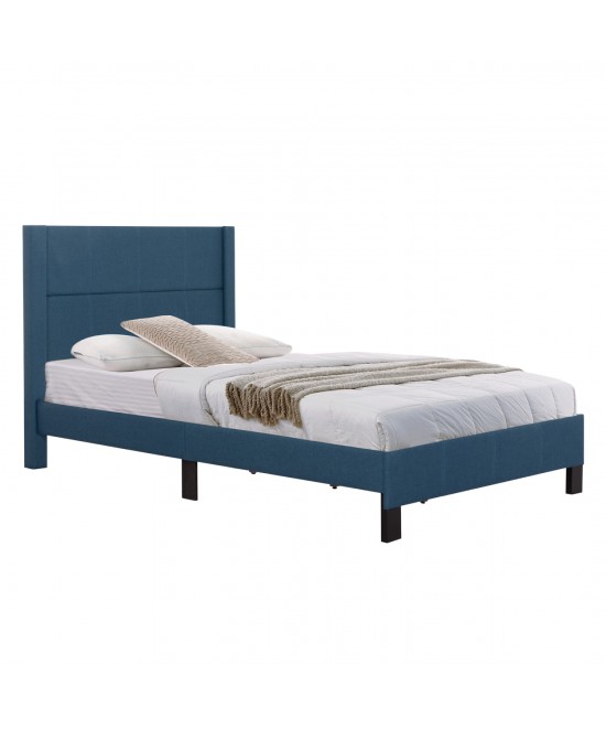 ΚΡΕΒΑΤΙ TRILLOP HM667.14 ΜΠΛΕ ΥΦΑΣΜΑ ΓΙΑ ΜΟΝΟ ΣΤΡΩΜΑ 120X200εκ.