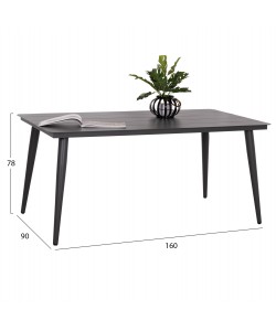 ΤΡΑΠΕΖΙ ΑΛΟΥΜΙΝΙΟΥ ΟΡΘΟΓΩΝΙΟ HIGER HM6291.01 ΓΚΡΙ 160x90x78Υεκ.