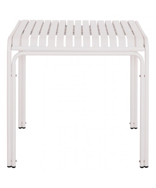 ΤΡΑΠΕΖΙ ΤΕΤΡΑΓΩΝΟ ΑΛΟΥΜΙΝΙΟΥ RACHEL HM6338.02 ΛΕΥΚΟ 80x80x75Υεκ.