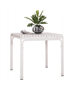 ΤΡΑΠΕΖΙ ΤΕΤΡΑΓΩΝΟ ΑΛΟΥΜΙΝΙΟΥ RACHEL HM6338.02 ΛΕΥΚΟ 80x80x75Υεκ.