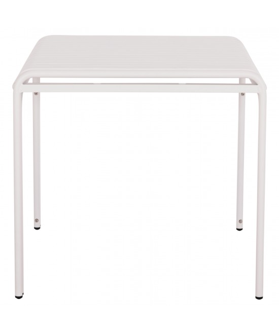 ΤΡΑΠΕΖΙ ΤΕΤΡΑΓΩΝΟ ΑΛΟΥΜΙΝΙΟΥ RACHEL HM6338.02 ΛΕΥΚΟ 80x80x75Υεκ.