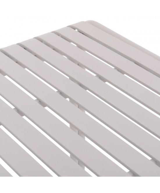 ΤΡΑΠΕΖΙ ΤΕΤΡΑΓΩΝΟ ΑΛΟΥΜΙΝΙΟΥ RACHEL HM6338.02 ΛΕΥΚΟ 80x80x75Υεκ.