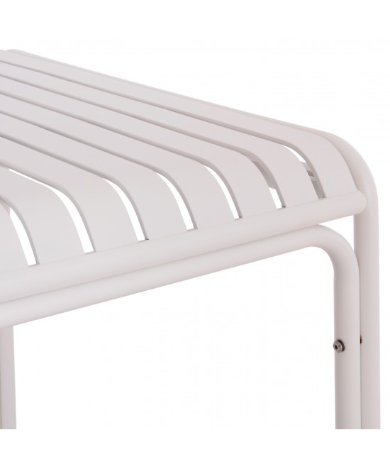 ΤΡΑΠΕΖΙ ΤΕΤΡΑΓΩΝΟ ΑΛΟΥΜΙΝΙΟΥ RACHEL HM6338.02 ΛΕΥΚΟ 80x80x75Υεκ.