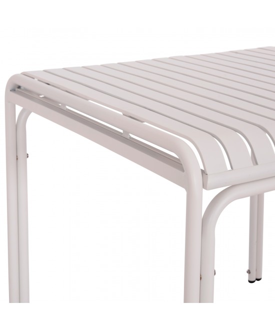 ΤΡΑΠΕΖΙ ΤΕΤΡΑΓΩΝΟ ΑΛΟΥΜΙΝΙΟΥ RACHEL HM6338.02 ΛΕΥΚΟ 80x80x75Υεκ.