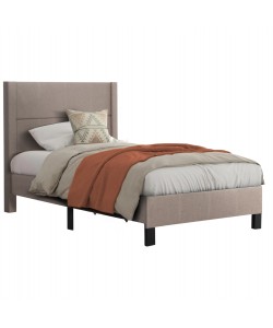 ΚΡΕΒΑΤΙ TRILLOP HM667.15 ΜΠΕΖ ΥΦΑΣΜΑ ΓΙΑ ΜΟΝΟ ΣΤΡΩΜΑ 120X200εκ.