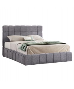 ΚΡΕΒΑΤΙ RAMON ΜΕ ΑΠΟΘ. ΧΩΡΟ HM720.22 ΥΦΑΣΜΑ TEDDY ΓΚΡΙ-ΓΙΑ ΣΤΡΩΜΑ 160x200εκ