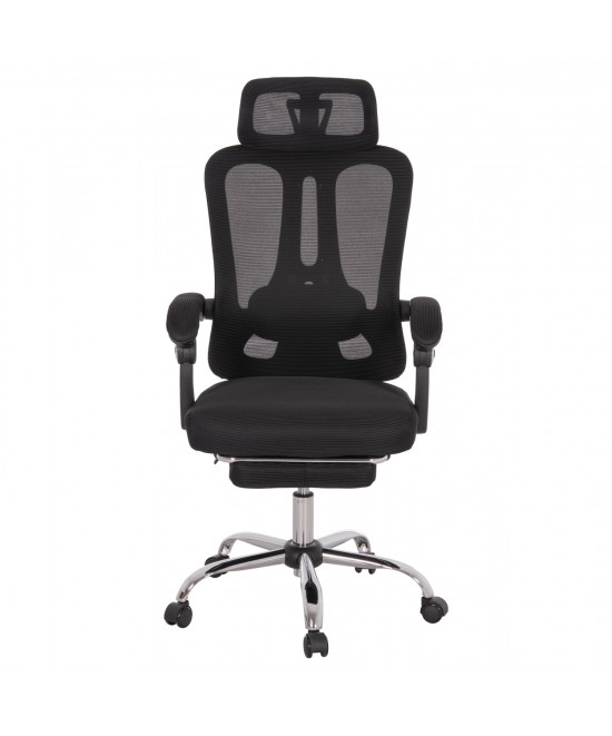 ΚΑΡΕΚΛΑ ΓΡΑΦΕΙΟΥ BARNET HM18258.01 ΜΑΥΡΟ MESH-ΜΑΥΡΟΣ ΣΚΕΛΕΤΟΣ NYLON 61x62x123Υ