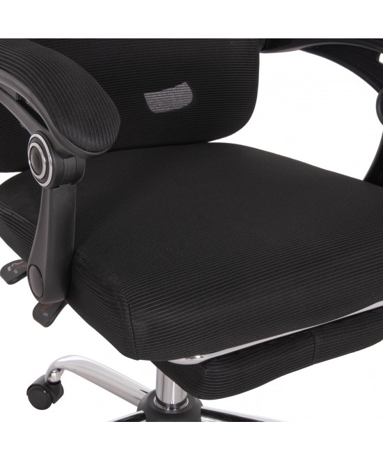 ΚΑΡΕΚΛΑ ΓΡΑΦΕΙΟΥ BARNET HM18258.01 ΜΑΥΡΟ MESH-ΜΑΥΡΟΣ ΣΚΕΛΕΤΟΣ NYLON 61x62x123Υ