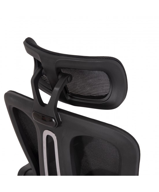 ΚΑΡΕΚΛΑ ΓΡΑΦΕΙΟΥ BARNET HM18258.01 ΜΑΥΡΟ MESH-ΜΑΥΡΟΣ ΣΚΕΛΕΤΟΣ NYLON 61x62x123Υ