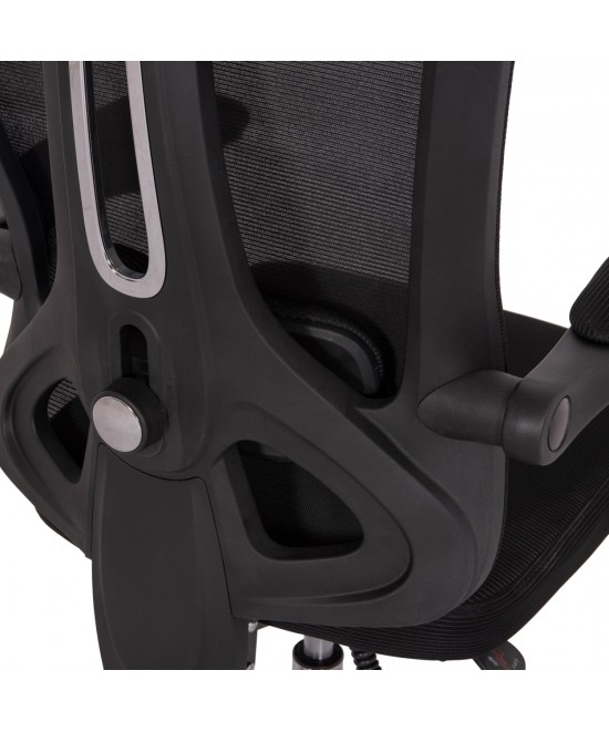 ΚΑΡΕΚΛΑ ΓΡΑΦΕΙΟΥ BARNET HM18258.01 ΜΑΥΡΟ MESH-ΜΑΥΡΟΣ ΣΚΕΛΕΤΟΣ NYLON 61x62x123Υ