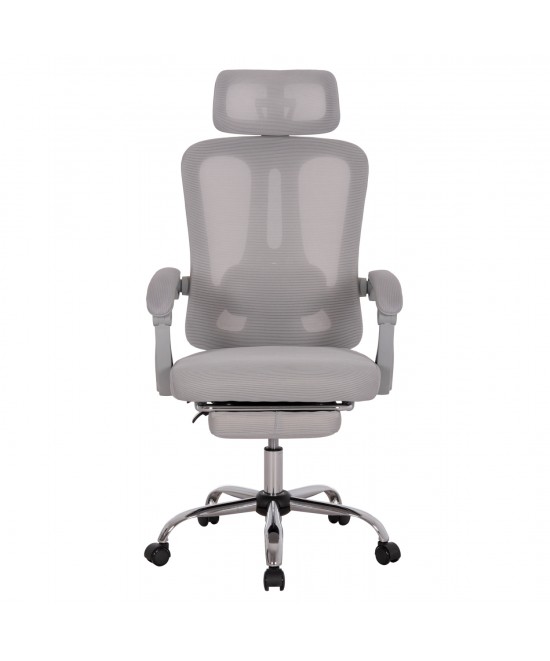 ΚΑΡΕΚΛΑ ΓΡΑΦΕΙΟΥ BARNET HM18258.02 ΓΚΡΙ MESH-ΓΚΡΙ ΣΚΕΛΕΤΟΣ NYLON 61x62x123Υ