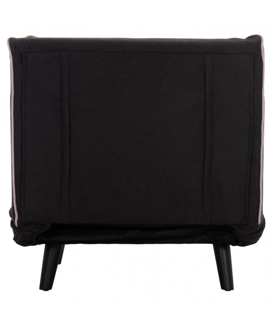ΠΟΛΥΘΡΟΝΑ ΚΡΕΒΑΤΙ BRAXTON HM8425.03 ΜΑΥΡΟ ΥΦΑΣΜΑ 78x88x78Υεκ.